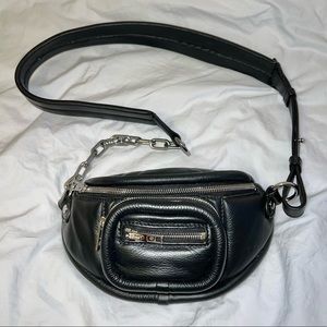 Alexander Wang Mini Attica Bag in Black Leather
